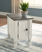 Tampa Furniture Outlet Lutz - Ashley Furniture - Havalance Chairside End Table - Chair Side End Table / White/Gray - T994-7