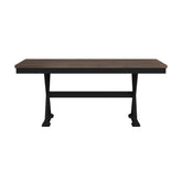 Tulane 6PC Dining Set with Table, 4 Chairs, and Bench in Oak and Black