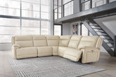 Tampa Furniture Outlet Lutz - Ashley Furniture - Double Deal Sectional - 5-Piece Power Reclining Sectional / Almond - U13001S2