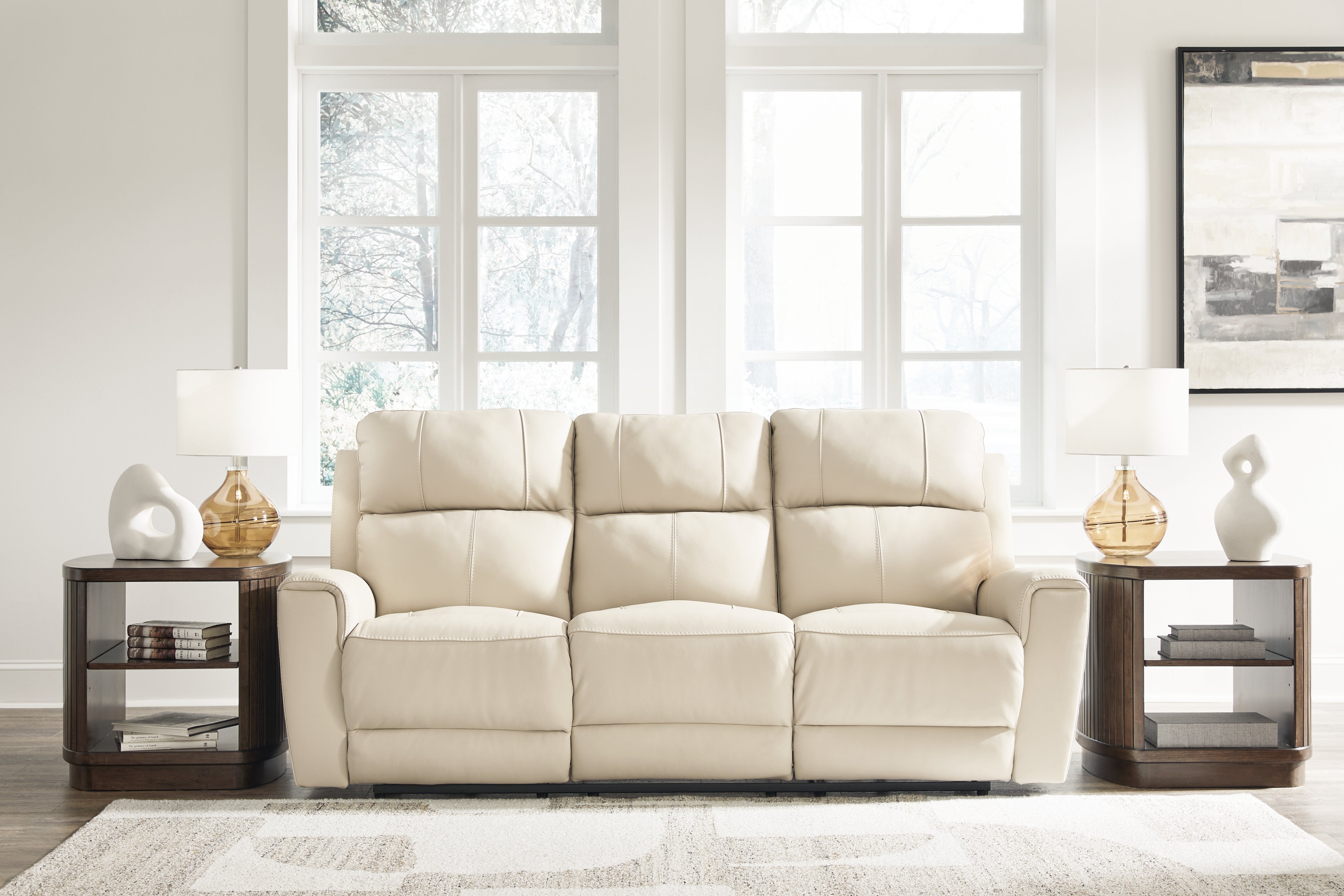 Tampa Furniture Outlet Lutz - Ashley Furniture - Dahlmoore Living Room - Reclining Power Sofa / Almond - U1320087
