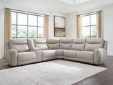 Tampa Furniture Outlet Lutz - Ashley Furniture - Gravier Sectional - 6-Piece Power Reclining Sectional with Storage Console - U13300S5
