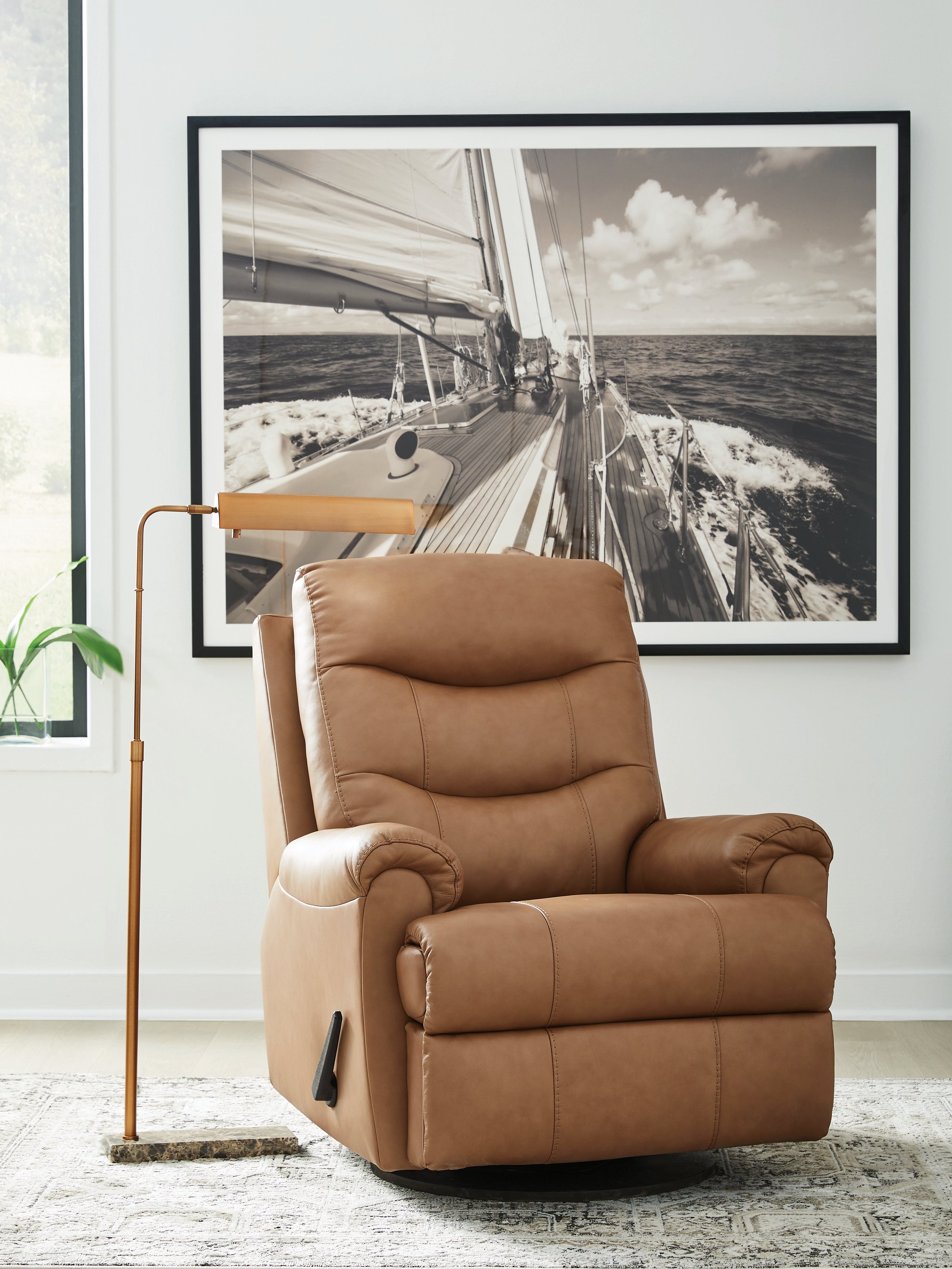 Tampa Furniture Outlet Lutz - Ashley Furniture - Flynwood Living Room - Swivel Glider Recliner - PCU1340161