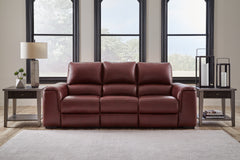 Tampa Furniture Outlet Lutz - Ashley Furniture - Alessandro Living Room - PWR REC Sofa with ADJ Headrest / Garnet - U2550115