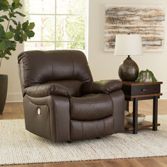 Tampa Furniture Outlet Lutz - Ashley Furniture - Leesworth Living Room - Power Rocker Recliner / Dark Brown - U4380898
