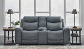 Tampa Furniture Outlet Lutz - Ashley Furniture - Mindanao Living Room - PWR REC Loveseat/CON/ADJ HDRST / Steel - U5950418