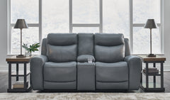 Tampa Furniture Outlet Lutz - Ashley Furniture - Mindanao Living Room - PWR REC Loveseat/CON/ADJ HDRST / Steel - U5950418