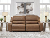 Tampa Furniture Outlet Lutz - Ashley Furniture - DeepWakes Living Room - 2 Seat PWR REC Sofa ADJ HDREST / Caramel - PCU6260647