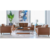 Hampton Loveseat in Fiero Tan (Top Grain/PVC) – SKU UHT3783200 | Elements