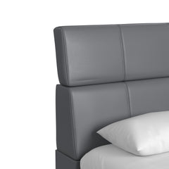 Valari Full Bed in Grey PU