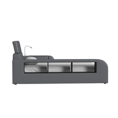 Valari Full Transformer Bed with Electronic Features in Grey PU