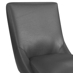 Villanova Swivel Counter Stool with Pewter PU in Espresso (2 Per Carton)