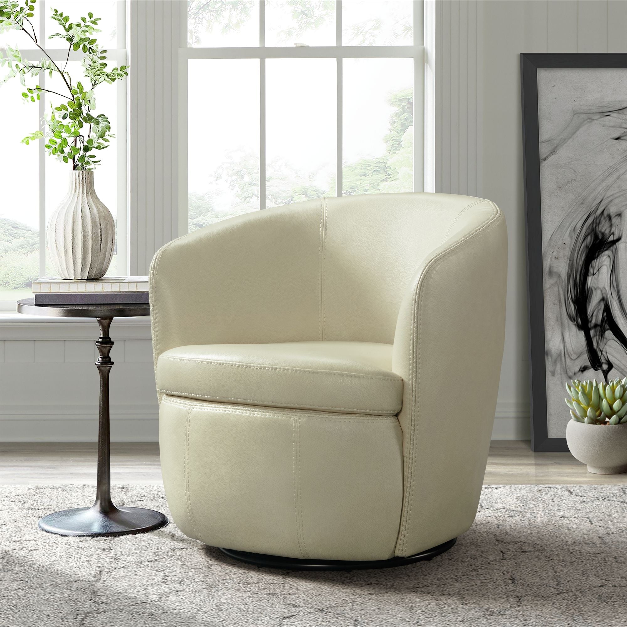 Vito Swivel Chair in Pebble Cream – SKU U-5470-8201-101 | Elements