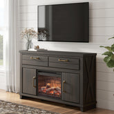 Tampa Furniture Outlet Lutz - Ashley Furniture - Brazen Valley 60" TV Stand with Electric Fireplace - 60" TV Stand with Electric Fireplace - W2648W4