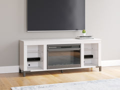 Tampa Furniture Outlet Lutz - Ashley Furniture - Brollevi TV Stand - 60" with Electric Fireplace / White - W2722-168