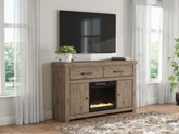 Tampa Furniture Outlet Lutz - Ashley Furniture - Garistyn 62" TV Stand with Electric Fireplace - 62" TV Stand with Electric Fireplace - W2844W5