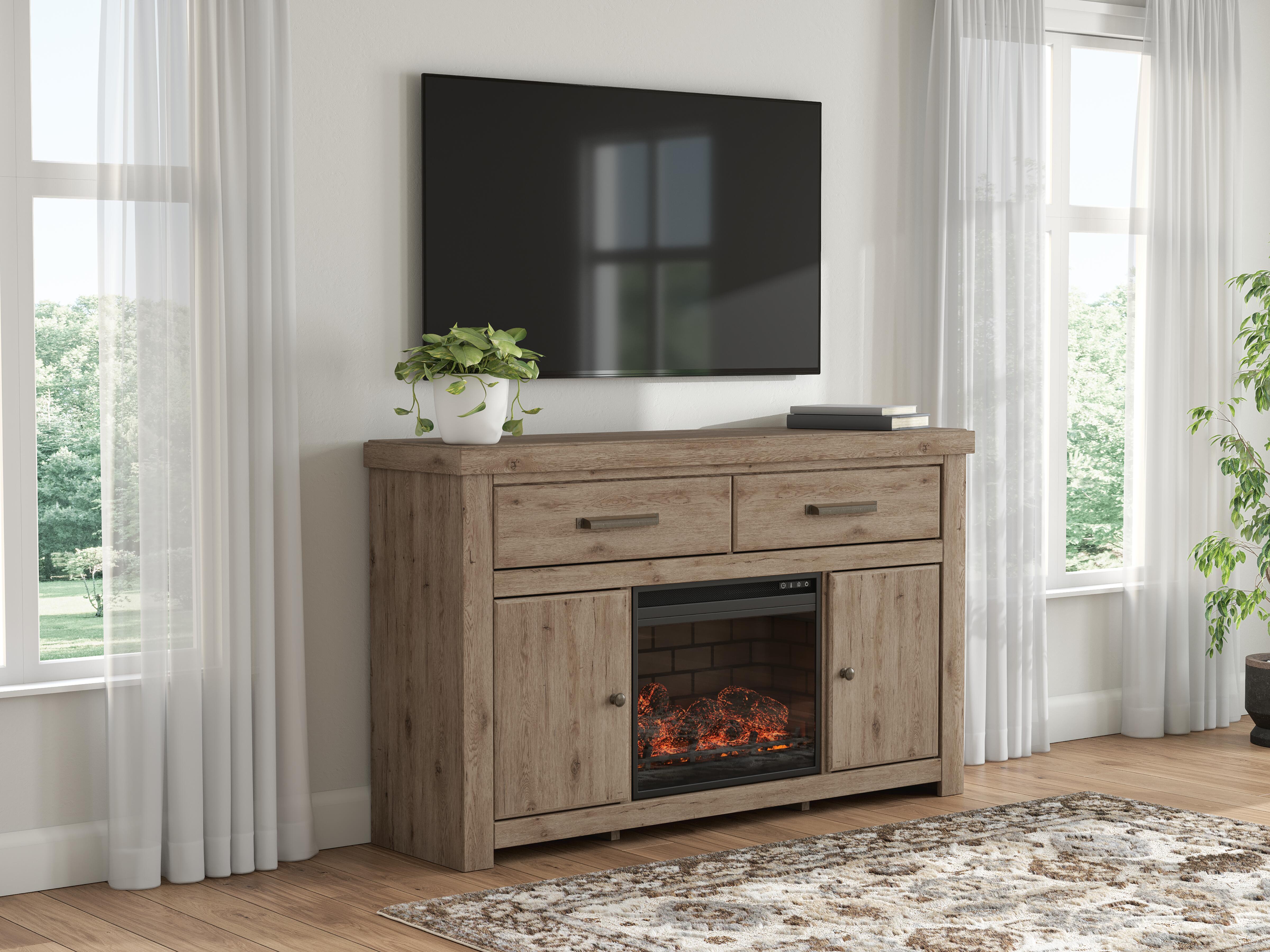 Tampa Furniture Outlet Lutz - Ashley Furniture - Garistyn 62" TV Stand with Electric Fireplace - 62" TV Stand with Electric Fireplace - W2844W1