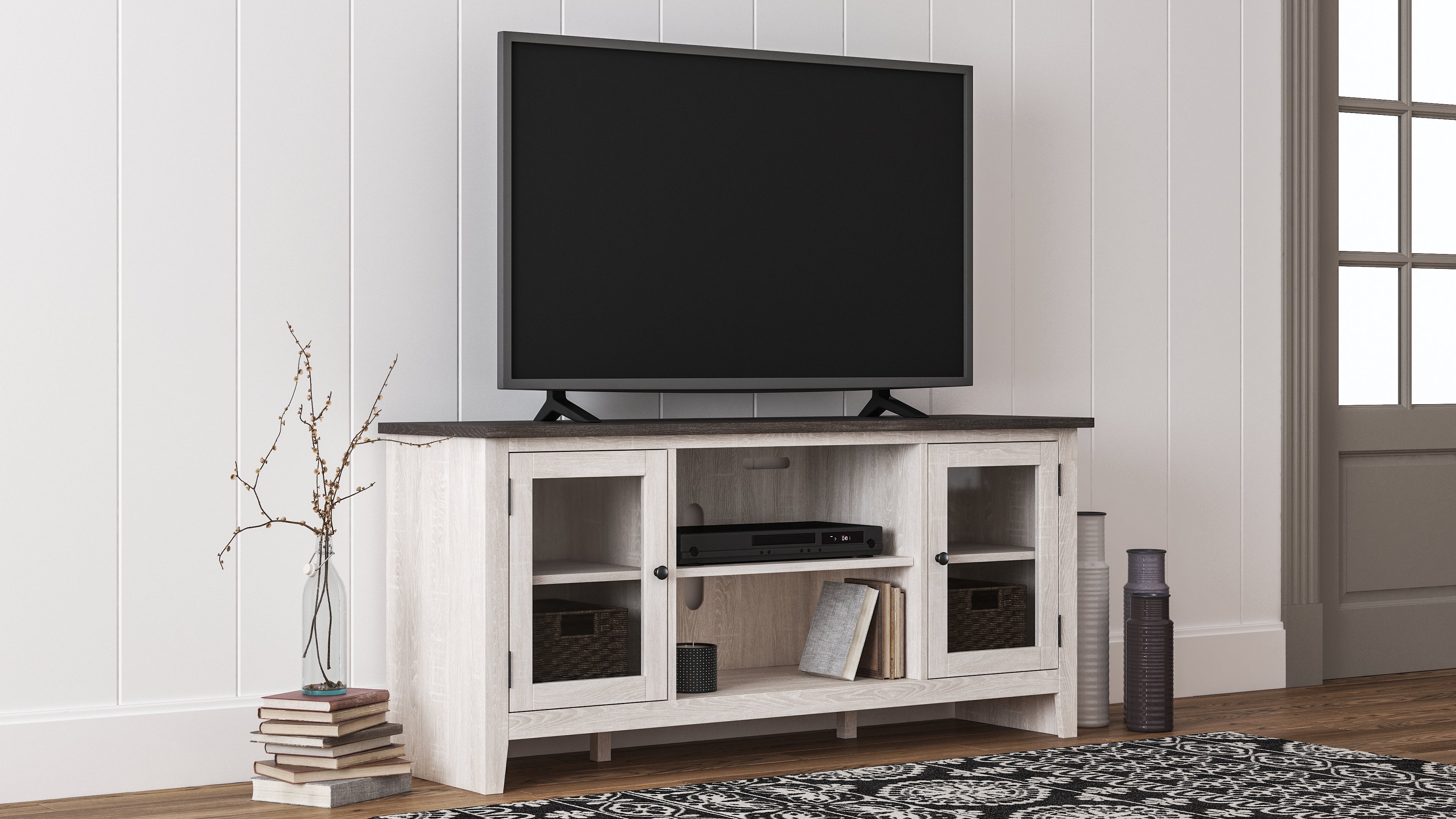 Tampa Furniture Outlet Lutz - Ashley Furniture - Dorrinson 60" TV Stand - 60" / Two-tone - W287-68