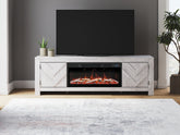 Tampa Furniture Outlet Lutz - Ashley Furniture - Cayboni 71" TV Stand with Electric Fireplace - 71" TV Stand with Electric Fireplace / Whitewash - W3788W1