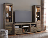Tampa Furniture Outlet Lutz - Ashley Furniture - Trinell 3-Piece Entertainment Center - 3-Piece Entertainment Center / Brown - W446W18