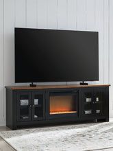 Tampa Furniture Outlet Lutz - Ashley Furniture - Wildenauer 76" TV Stand with Electric Fireplace - 76" TV Stand with Electric Fireplace / Brown/Black - W664W2