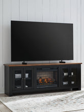 Tampa Furniture Outlet Lutz - Ashley Furniture - Wildenauer 76" TV Stand with Electric Fireplace - 76" TV Stand with Electric Fireplace / Brown/Black - W664W1