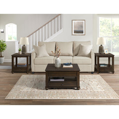 Wagner Square Lift-Top Coffee Table w/ Casters in Cherry – SKU T-15740-5-SCT | Elements