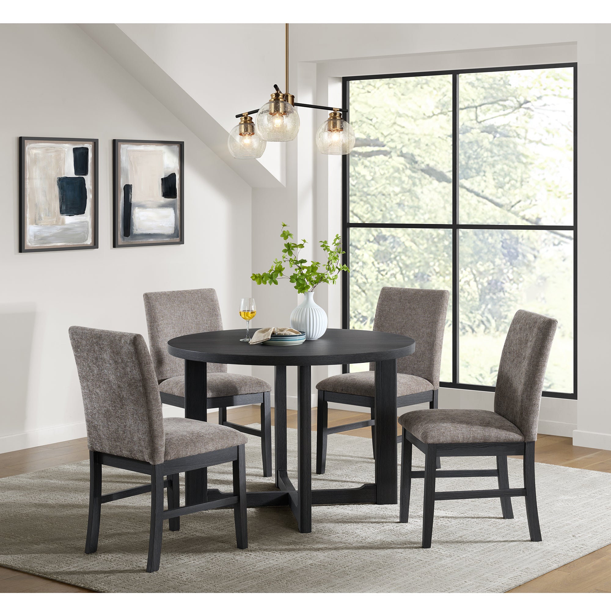 Wakefield 5PC Dining Set with Table and 4 Chairs in Espresso – SKU D-19600-3-5DS | Elements