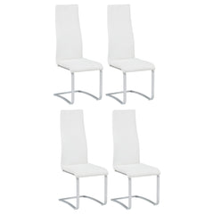 Tampa Furniture Outlet - Coaster - Montclair Upholstered Dining Side Chair White (Set of 4) - 100515WHT