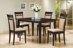 Tampa Furniture Outlet - Coaster - Gabriel 5-piece Rectangular 59-inch Dining Set Cappuccino - 100771-S5A