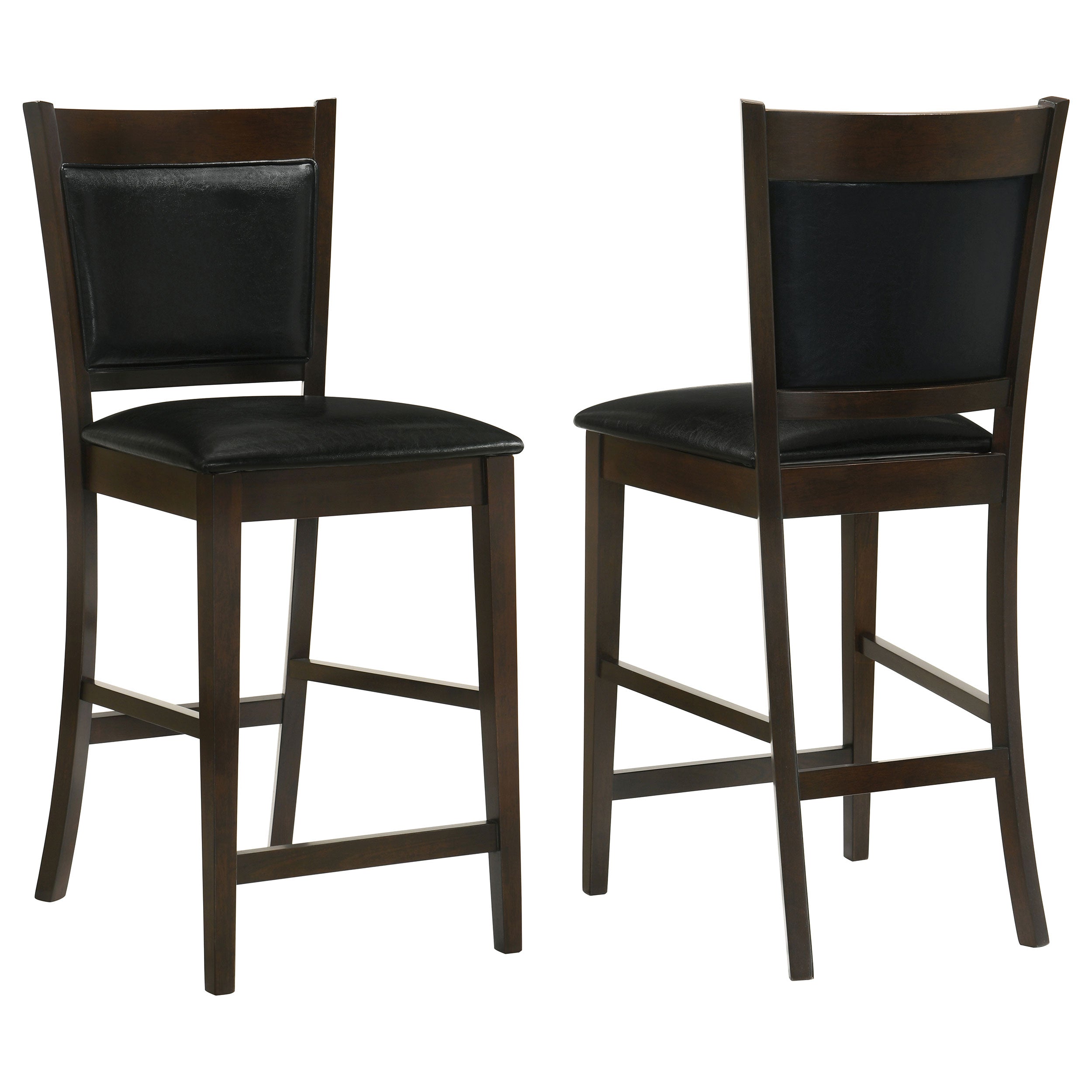 Tampa Furniture Outlet - Coaster - Jaden Upholstered Counter Chair Espresso (Set of 2) - 100959