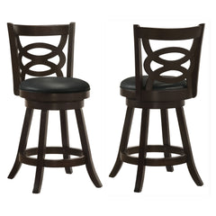 Tampa Furniture Outlet - Coaster - Calecita Wood Swivel Counter Stool Cappuccino (Set of 2) - 101929