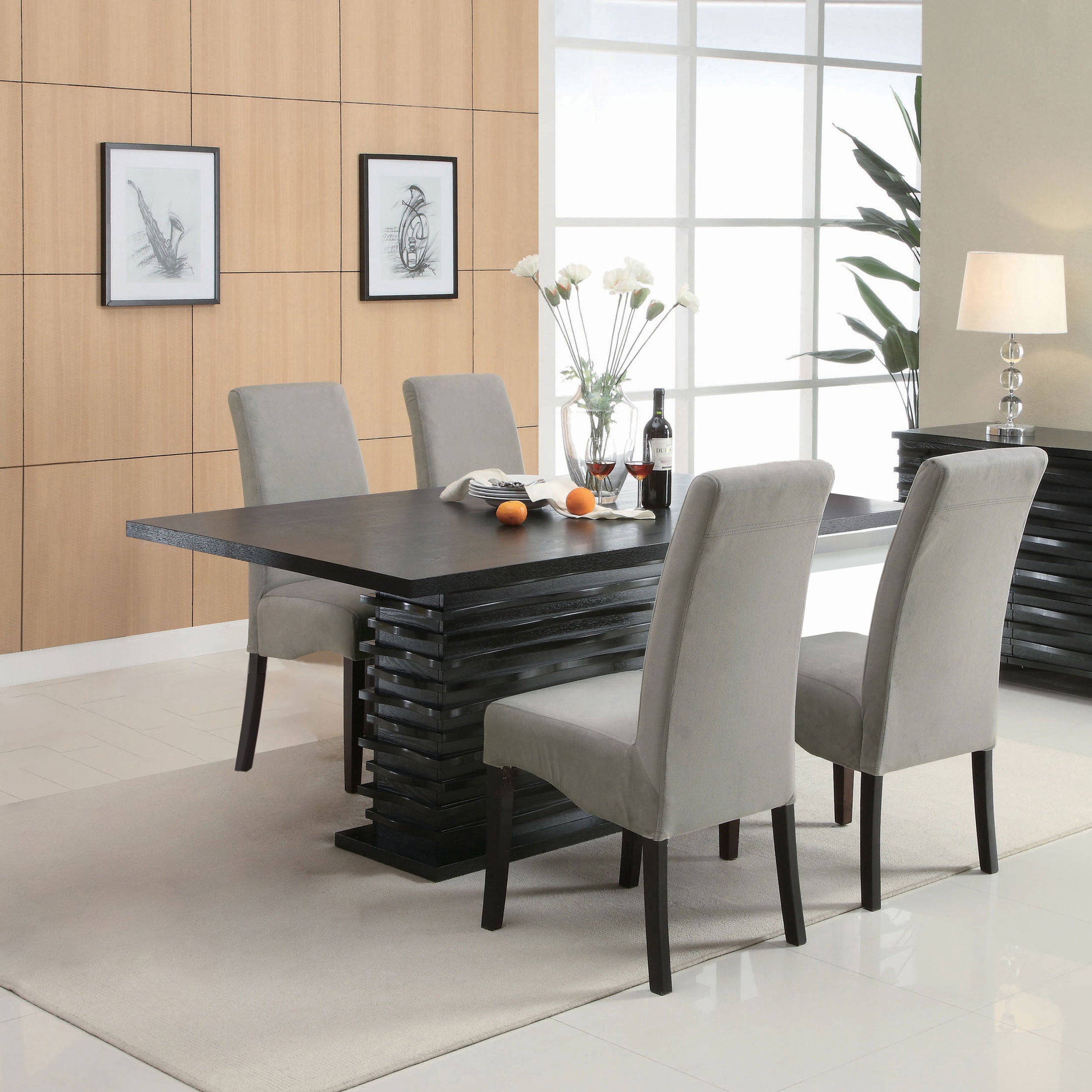 Tampa Furniture Outlet - Coaster - Stanton 5-piece Rectangular Dining Table Set Grey - 102061-S5