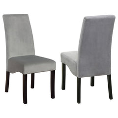 Tampa Furniture Outlet - Coaster - Stanton Velvet Upholstered Dining Side Chair Grey (Set of 2) - 102062