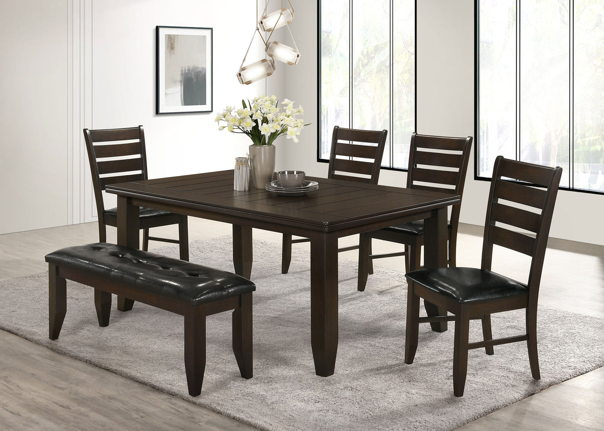Tampa Furniture Outlet - Coaster - Dalila 6-piece Rectangular Dining Table Set Cappuccino - 102721-S6