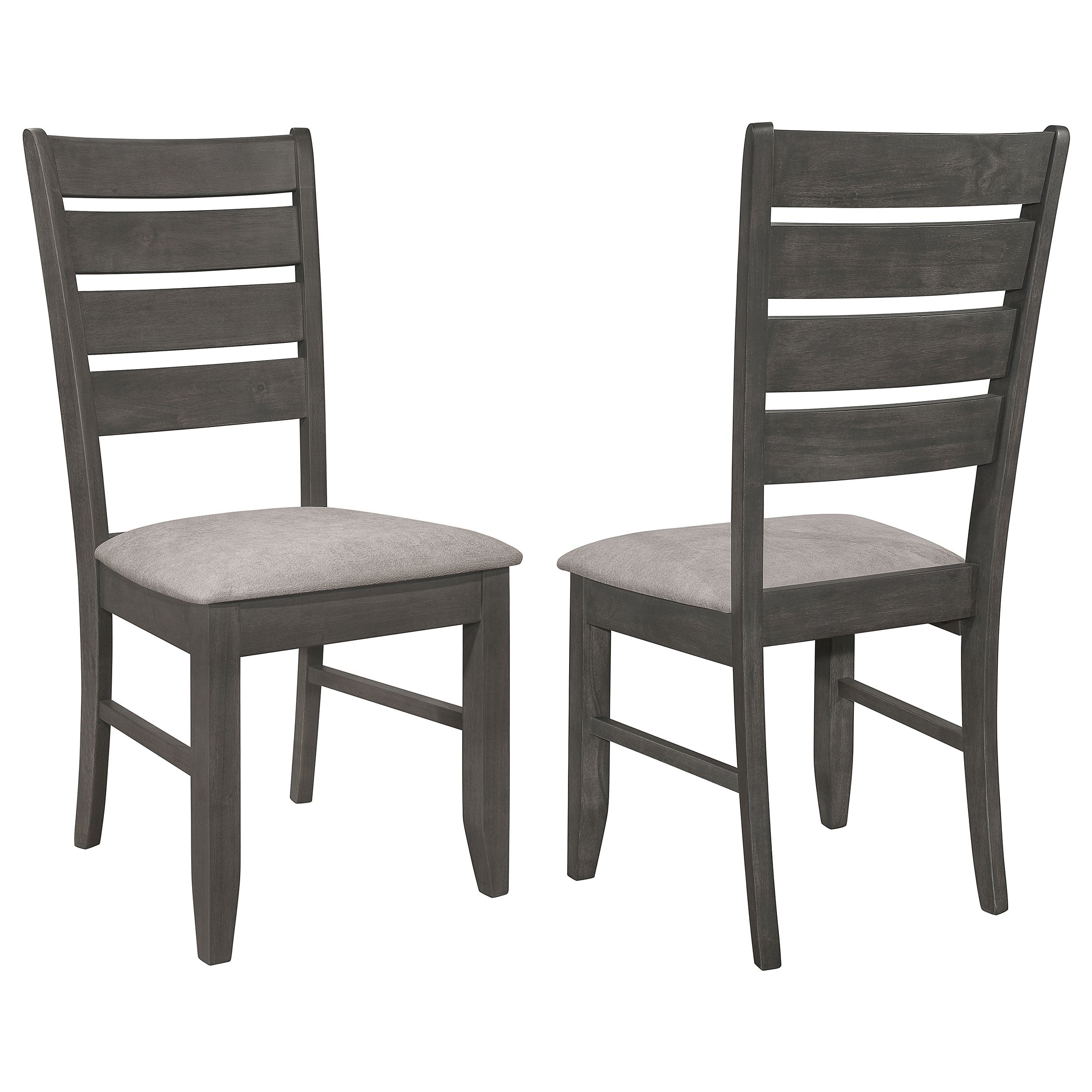 Tampa Furniture Outlet - Coaster - Dalila Wood Dining Side Chair Dark Grey (Set of 2) - 102722GRY