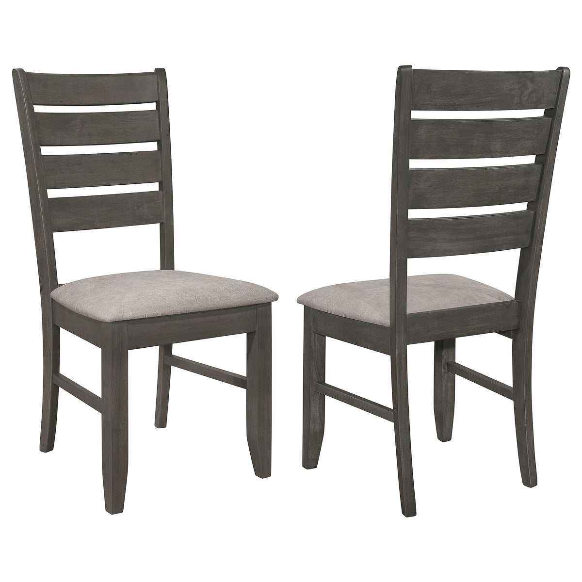 Tampa Furniture Outlet - Coaster - Dalila Wood Dining Side Chair Dark Grey (Set of 2) - 102722GRY