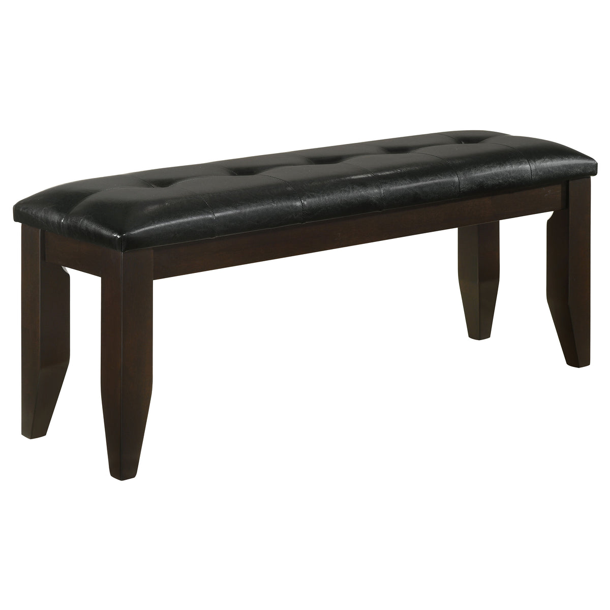 Tampa Furniture Outlet - Coaster - Dalila Leatherette Upholstered Wood Dining Bench Cappuccino - 102723