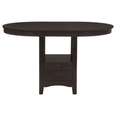 Lavon Oval 60-inch Counter Height Extension Dining Table Espresso