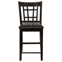 Lavon Wood Counter Height Dining Chair Black and Espresso (Set of 2)
