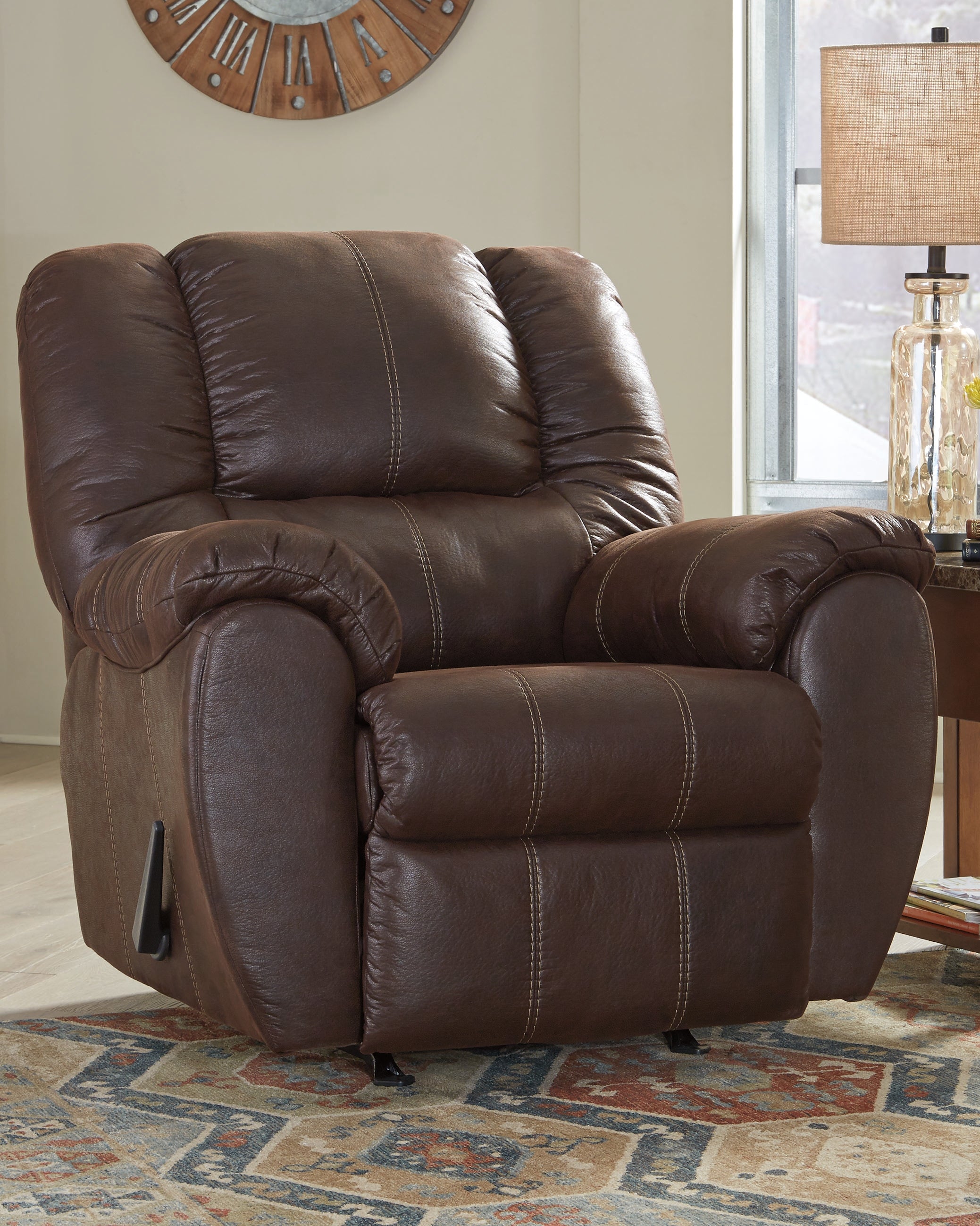 Tampa Furniture Outlet Lutz - Ashley Furniture - McGann Living Room - Rocker Recliner / Walnut - 1030125