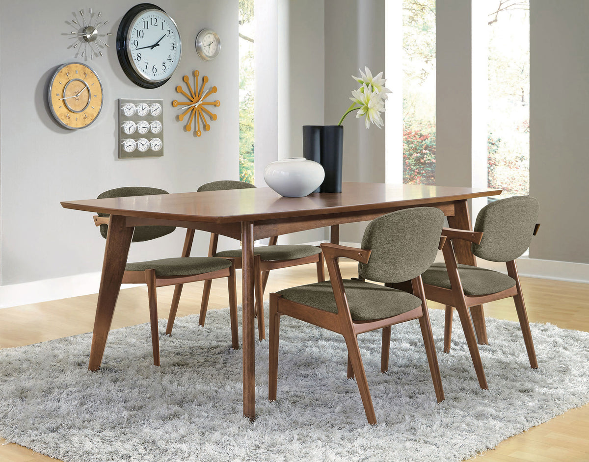Tampa Furniture Outlet - Coaster - Malone 5-piece Rectangular Dining Table Set Dark Walnut - 105351-S5