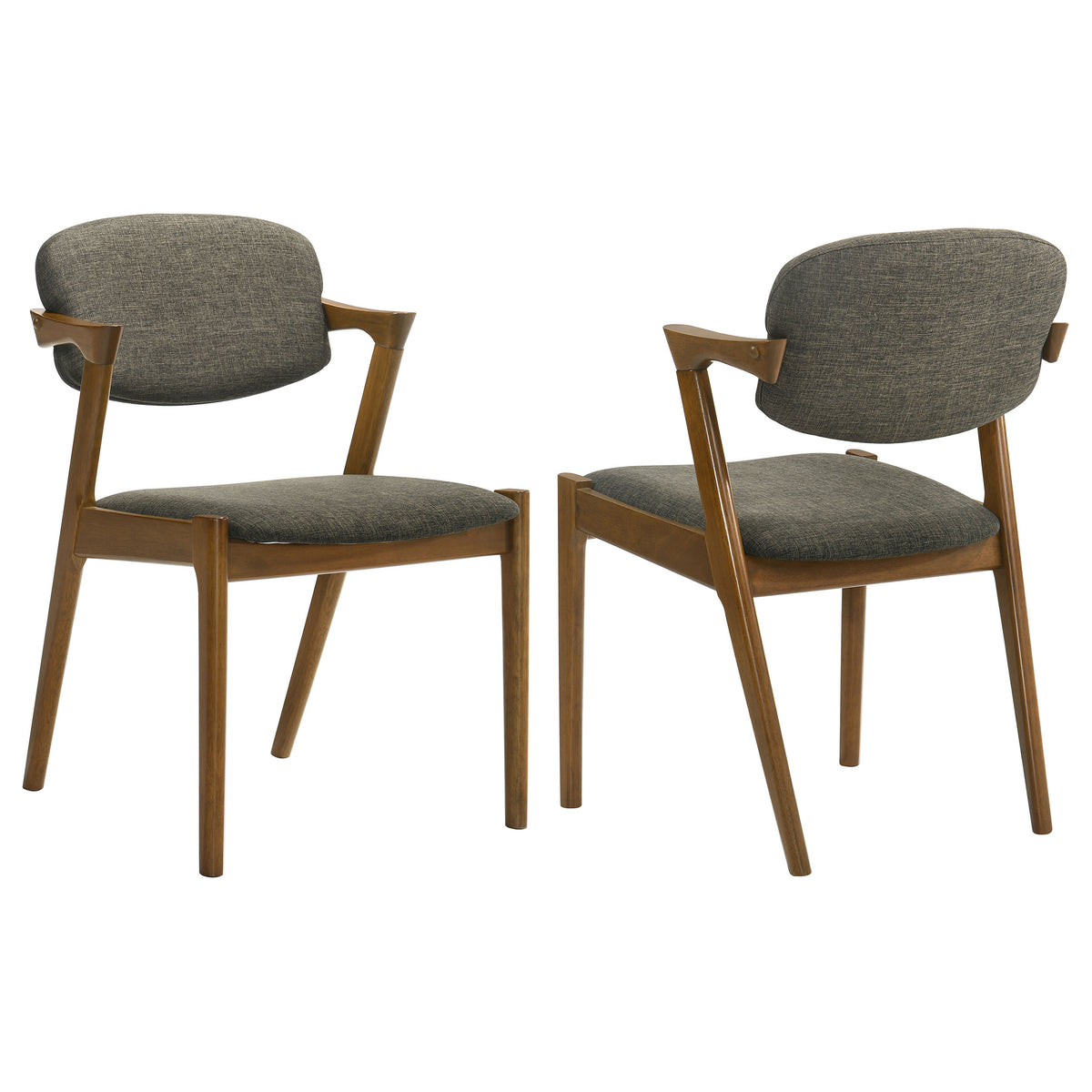 Tampa Furniture Outlet - Coaster - Malone Padded Wood Dining Arm Chair Dark Walnut (Set of 2) - 105352