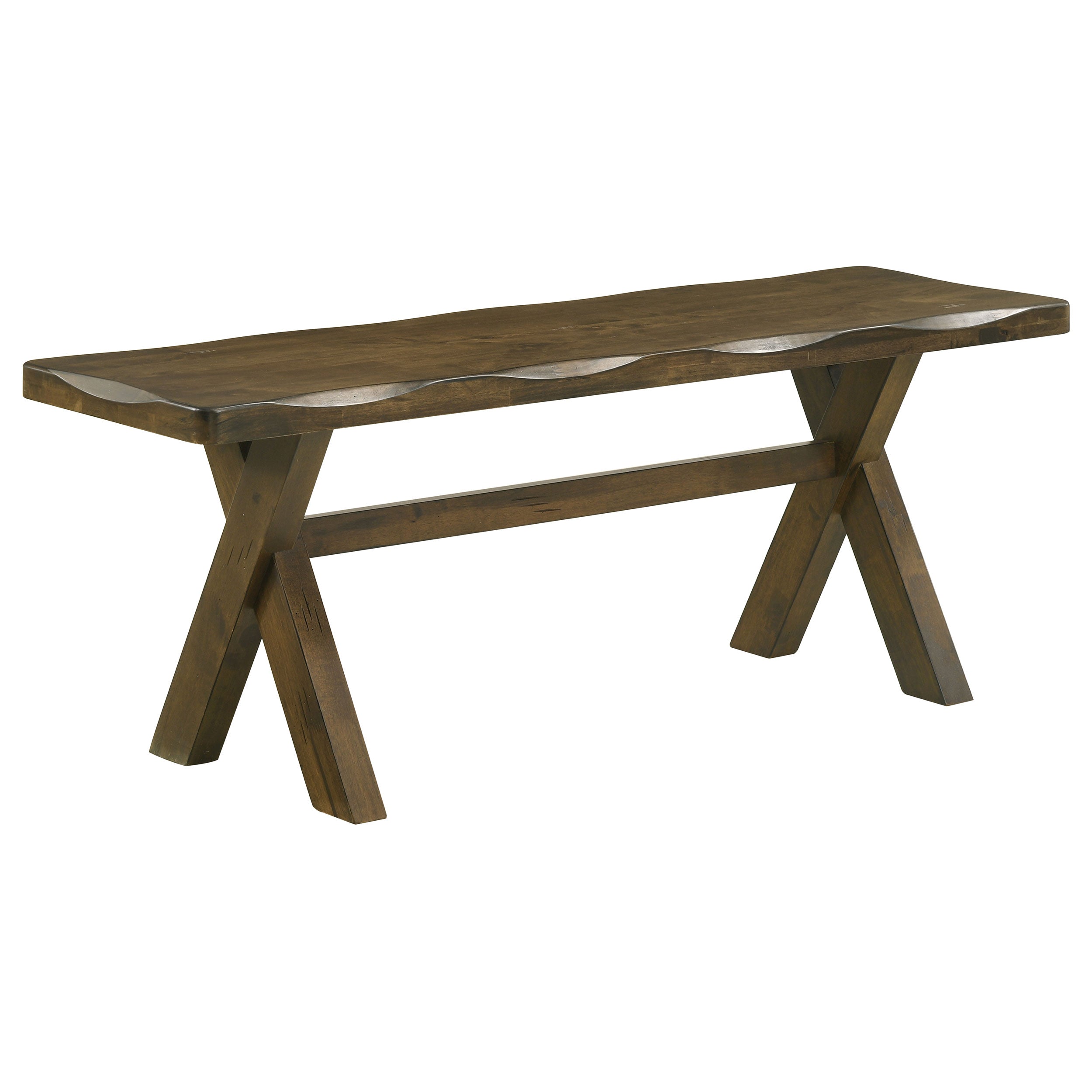Tampa Furniture Outlet - Coaster - Alston 47-inch Solid Wood Dining Bench Knotty Nutmeg - 106383