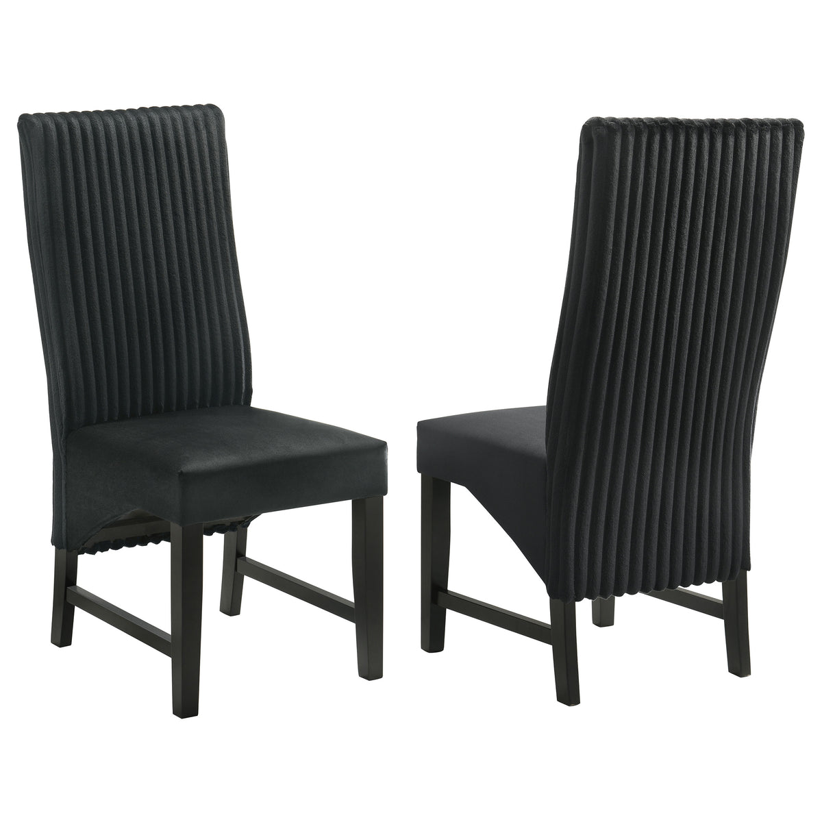 Tampa Furniture Outlet - Coaster - Barrand Upholstered Dining Side Chair Black (Set of 2) - 106387
