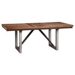 Tampa Furniture Outlet - Coaster - Spring Creek 77-inch Extension Dining Table Natural Walnut - 106581