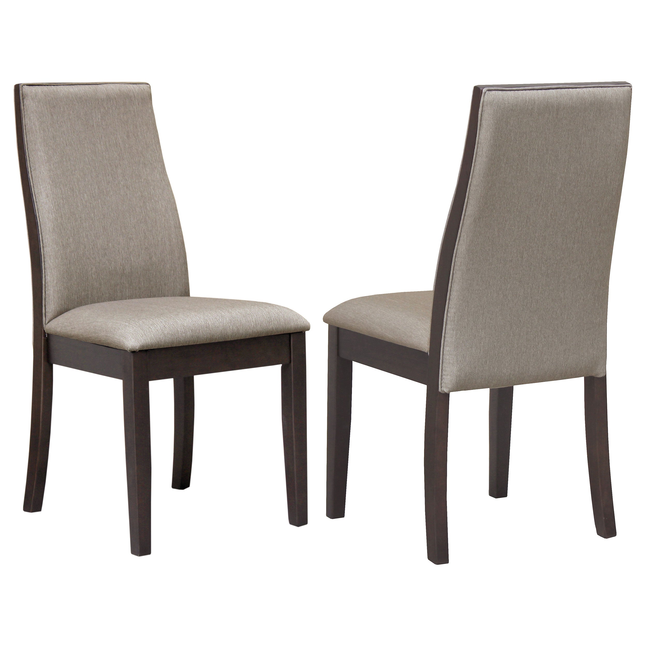 Tampa Furniture Outlet - Coaster - Spring Creek Upholstered Dining Chair Taupe (Set of 2) - 106583