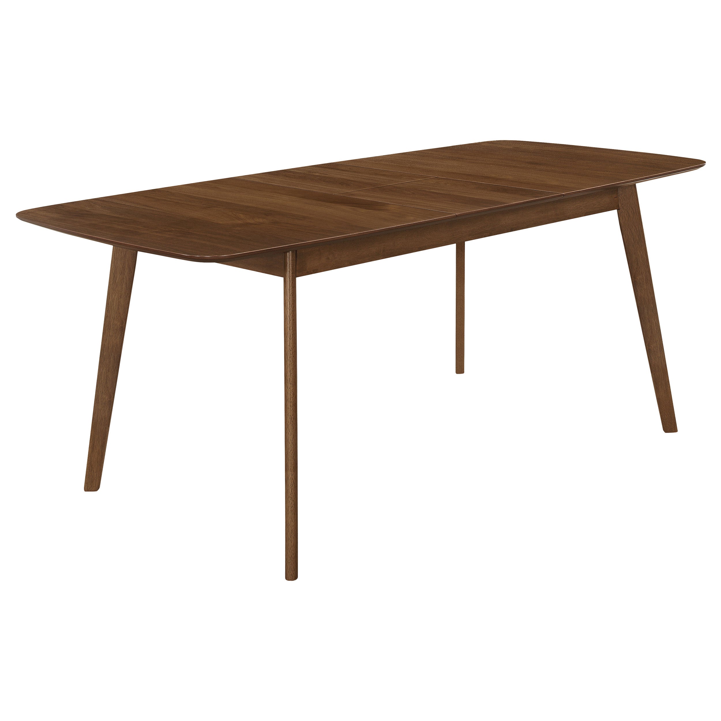 Tampa Furniture Outlet - Coaster - Redbridge 75-inch Extension Leaf Dining Table Natural Walnut - 106591