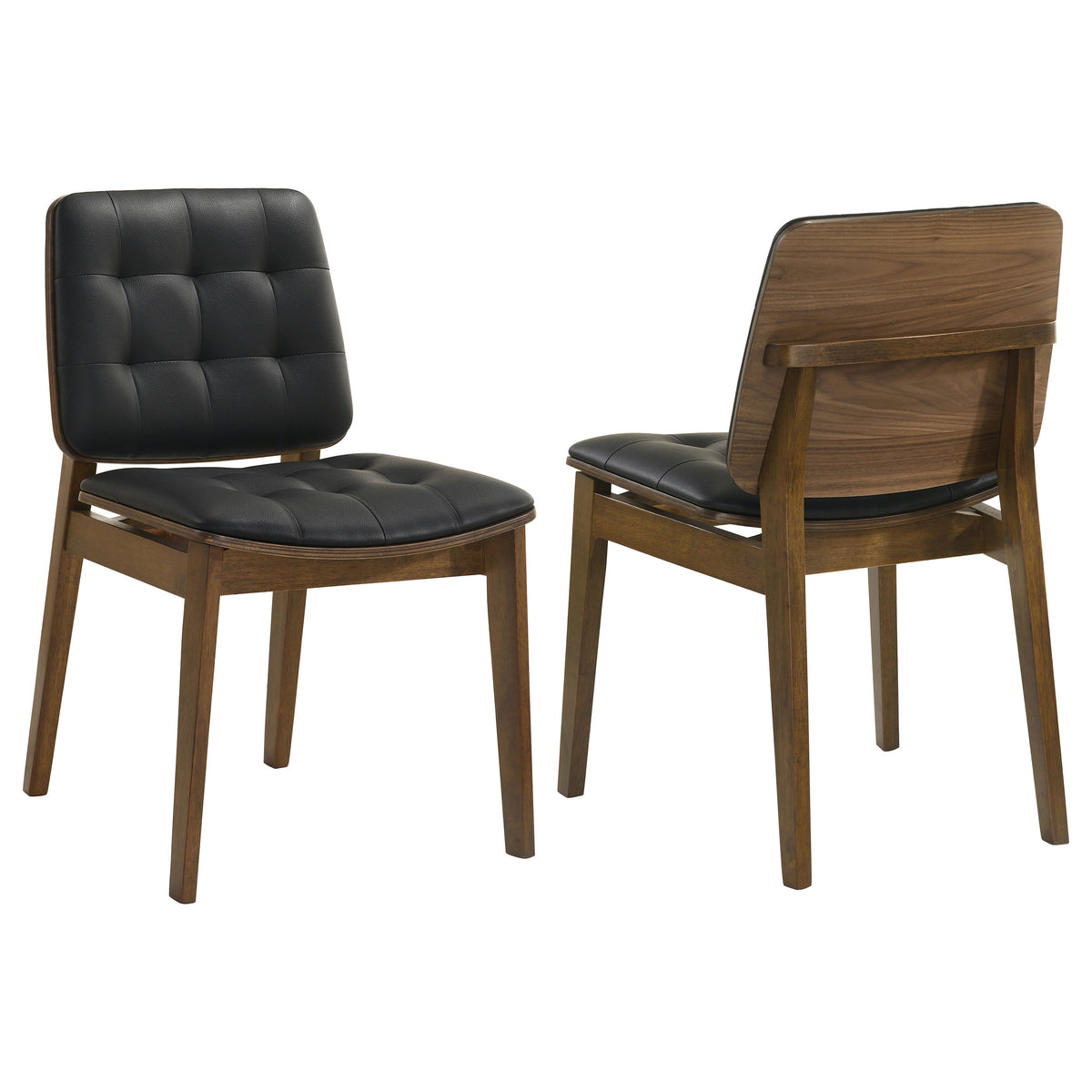 Tampa Furniture Outlet - Coaster - Redbridge Upholstered Dining Side Chair Walnut (Set of 2) - 106596