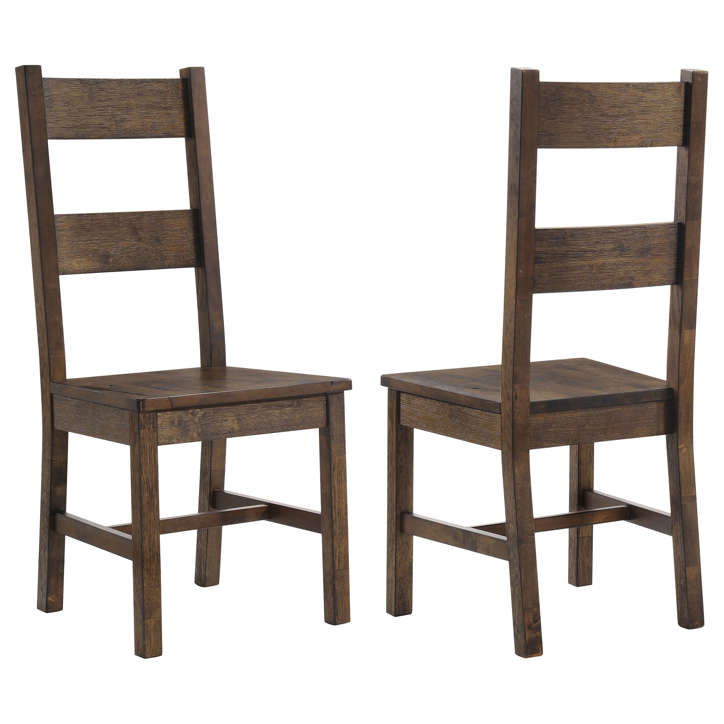 Tampa Furniture Outlet - Coaster - Coleman Dining Side Chair Rustic Golden Brown (Set of 2) - 107042