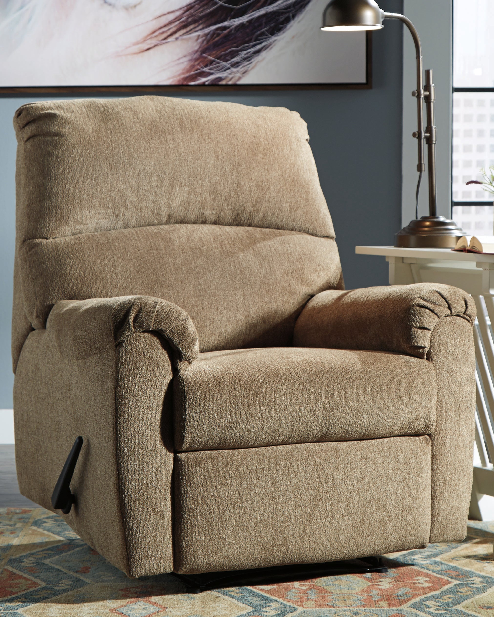 Tampa Furniture Outlet Lutz - Ashley Furniture - Nerviano Living Room - Zero Wall Recliner / Mocha - 1080129